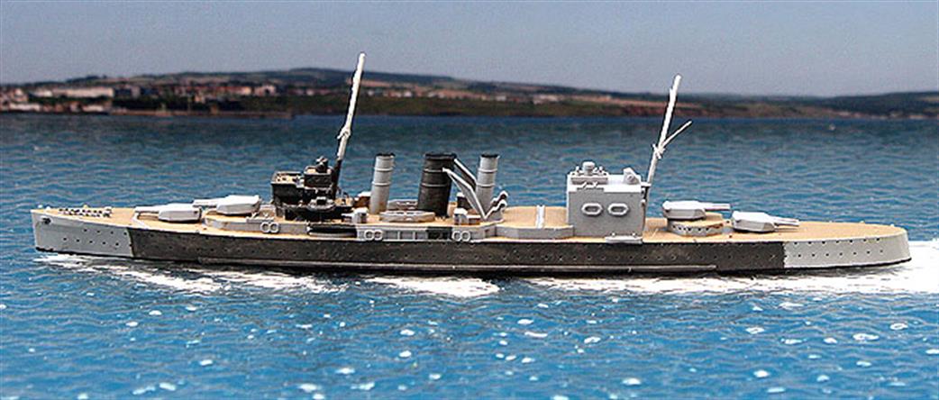 John's Model Shipyard 1/1200 RN316 HMS Cornwall waterline kit of the heavy cruiser in 1941