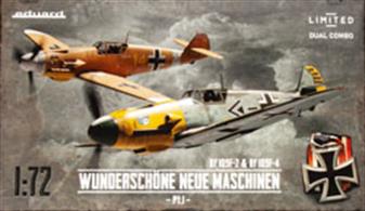 The Limited edition of the kit of the famous German WWII fighter aircraft Bf 109F in 1/72 scale. The kit offers aircraft of F-2 and F-4 versions. Marking selection covers all fronts of WWII where these “Friedrichs” were fighting. plastic parts:Eduard marking options: 14 decals: Eduard PE parts: pre-painted painting mask: yes Please note that the kit does NOT include the Knight's Cross, which is shown on the box for design purposes