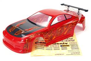 FTX BANZAI PRE-PAINTED BODY SHELL W/DECALS &amp; WING - REDalso available in Blue,White and Green