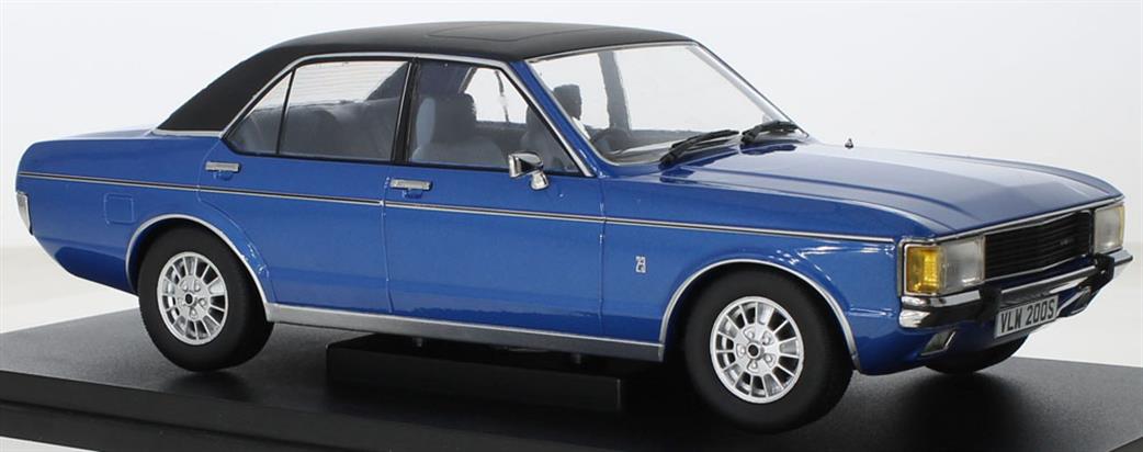 Model Car Group 1/18 18468 Ford Granada MK I Met.Blue/Matt Black(RHD) 1975 - UK Exclusive