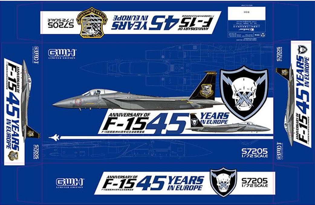 Great Wall Hobby 1/72 S7205 USAF F-15C Anniversary 45 Years in Europe Plastic kit