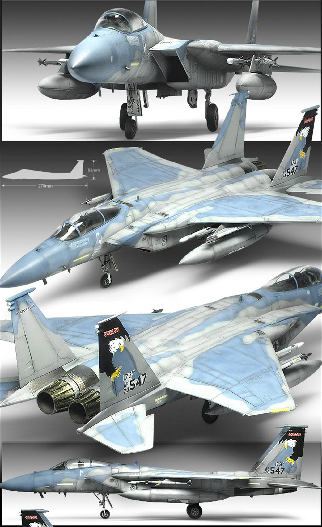 Academy 1/72 12506 F-15C MSIP II 173rd Fighter Wing Plastic kit