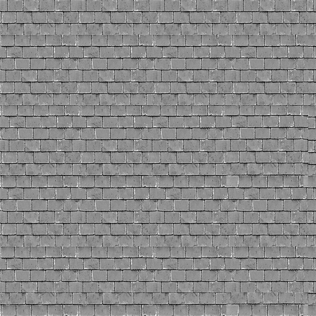 ID Backscenes N BM062N Grey Roof Tiles Self-Adhesive Paper Sheets Pk10