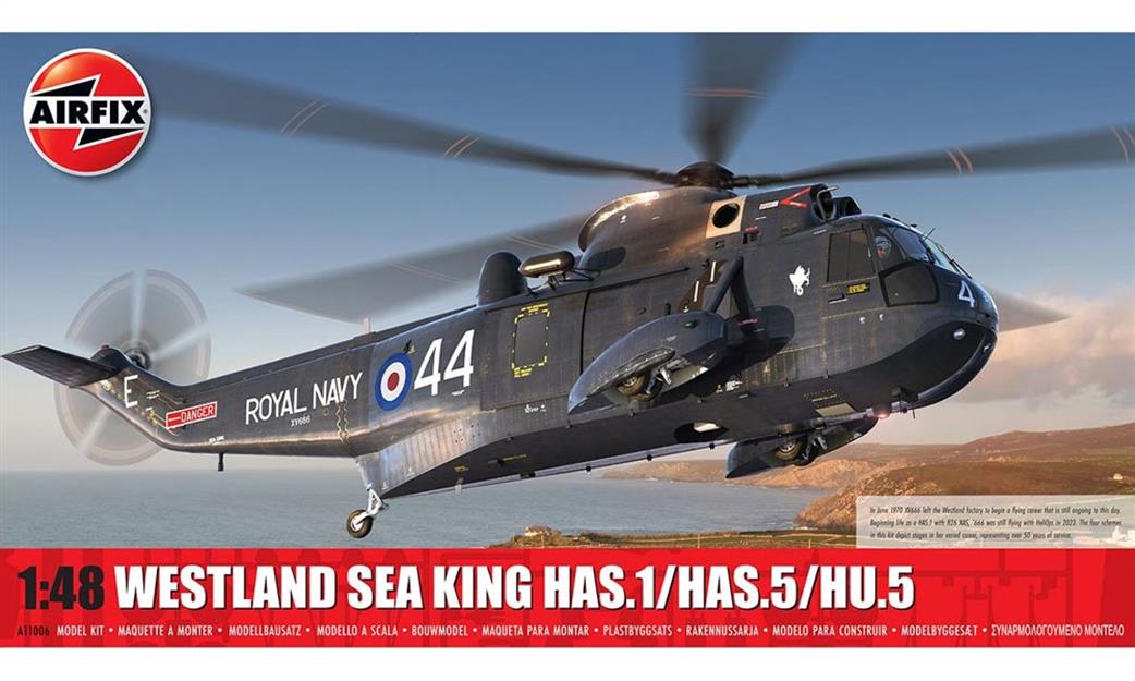 Airfix 1/48 A11006 Westland Sea King HAS.1/HAS.2/HAS.5/HU.5 Helicopter Kit