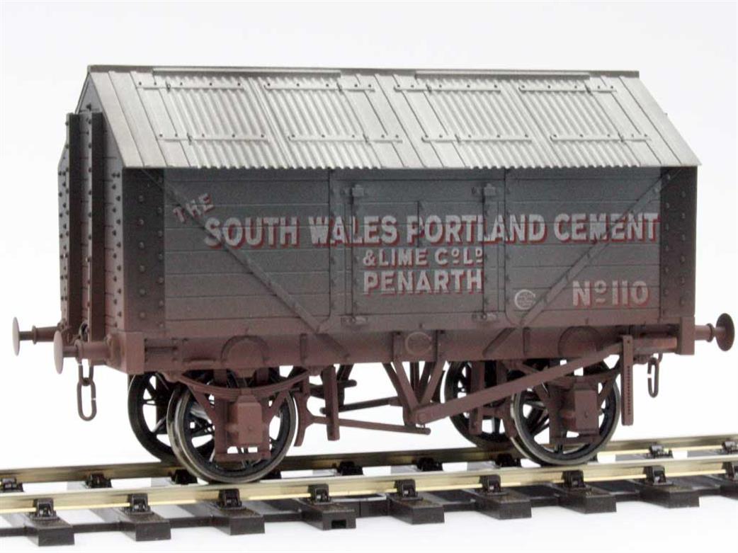 Dapol O Gauge 7F-017-006W South Wales Portland Cement & Lime Penarth Covered Lime Van 110 RCH 1887 Type Weathered