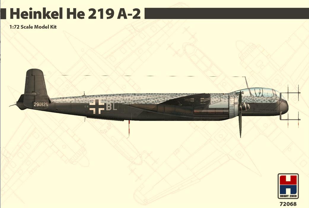 Hobby 2000 1/72 72068 Heinkel He 219 A-2 Bomber WW2 Plastic Kit