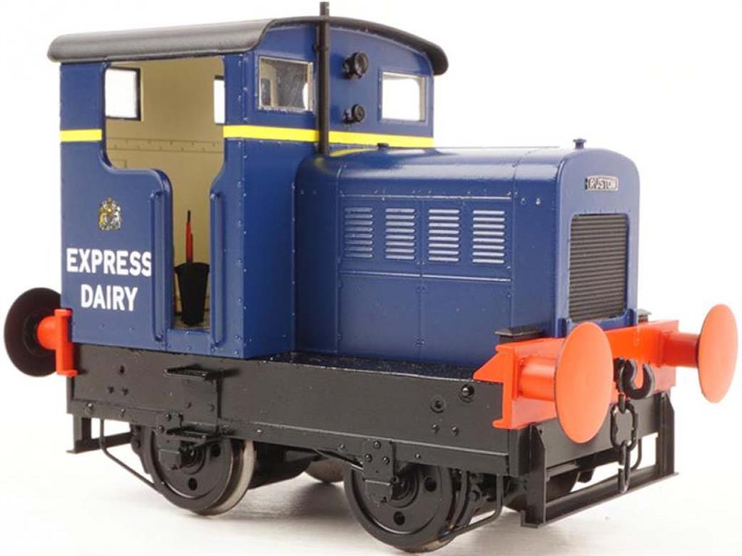Heljan O Gauge 9038 Express Dairy Ruston 48DS Expres Dairy Blue Open Cab RTR