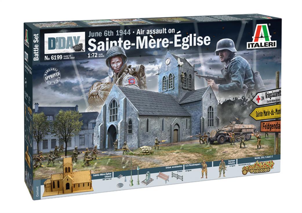 Italeri 1/72 6199 Battle of Normandy Sainte-Mere-Eglise 6/6/44 Battle Set