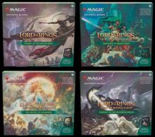There are four to choose from, you will be sent one at random, unless otherwise specified, subject to availability.Choices are:Aragorn at Helm's DeepFlight of the Witch-KingGandalf in the Pelennor FieldThe Might of GaladrielBox contains:3 * Lord of the Rings: Tales of Middle-Earth set boosters6 * Foil borderless scene cards6 * Art cards1 * Paper display easel