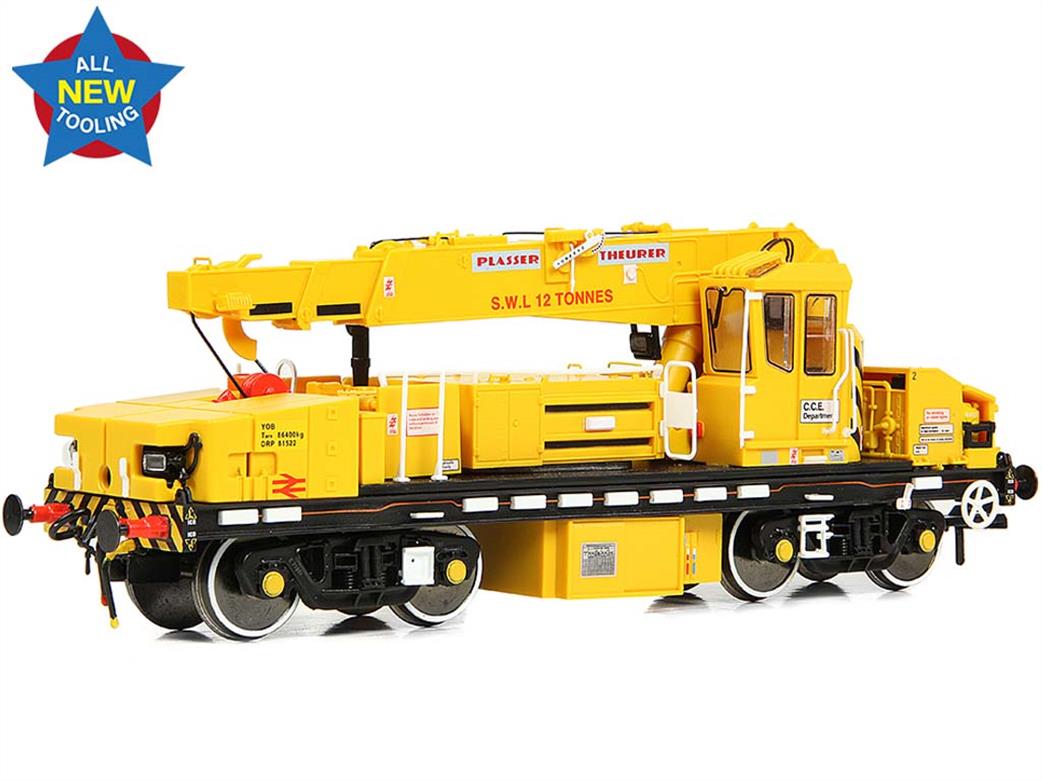 EFE Rail OO E87047 Plasser 12T YOB Diesel-Hydraulic Crane DRP81522 BR Departmental Yellow