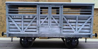 Kit Built Slaters Plastikard 7031 MR/LMS Large Cattle Wagon 23014 WeatheredBuilt to a very high standard and lightly weathered.