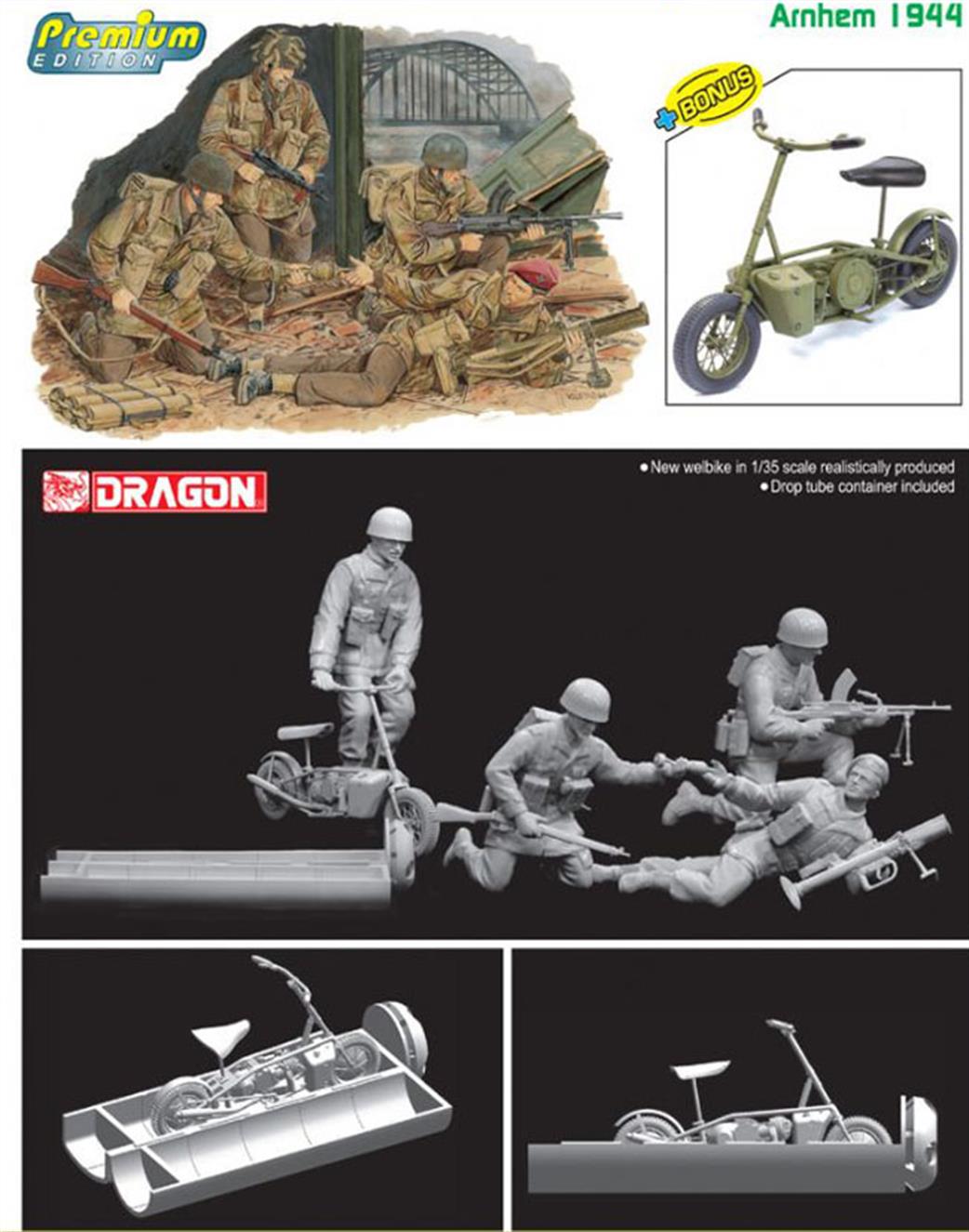 Dragon Models 1/35 6585 British Red Devils with Welbike Figure Set