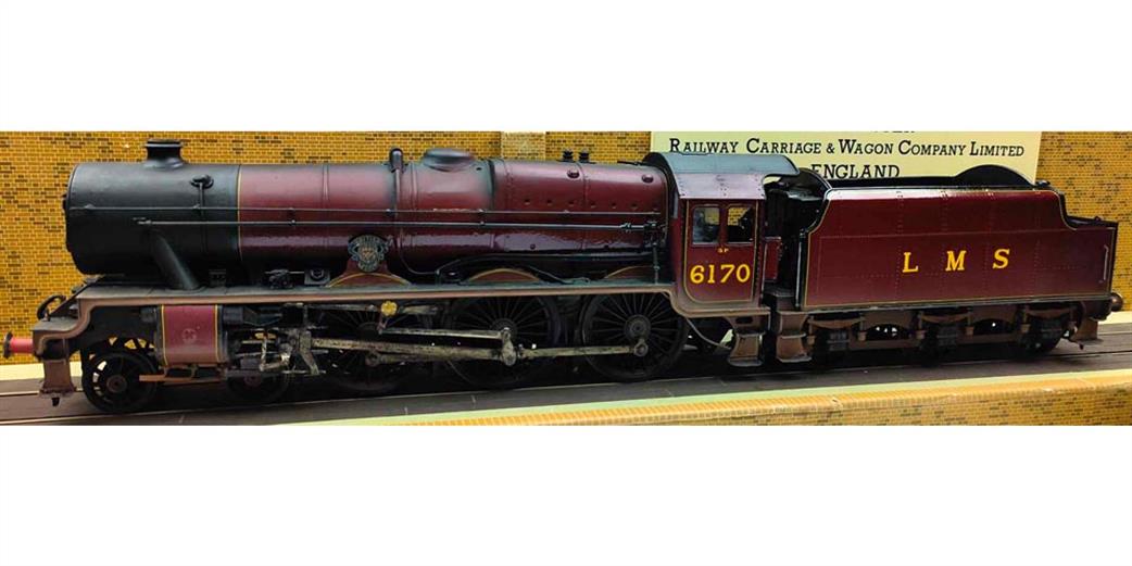 Preowned O Gauge SH6170 Gladiator Moidels Kit Built LMS Royal Scot 6170 British Legion LMS Crimson Weathered