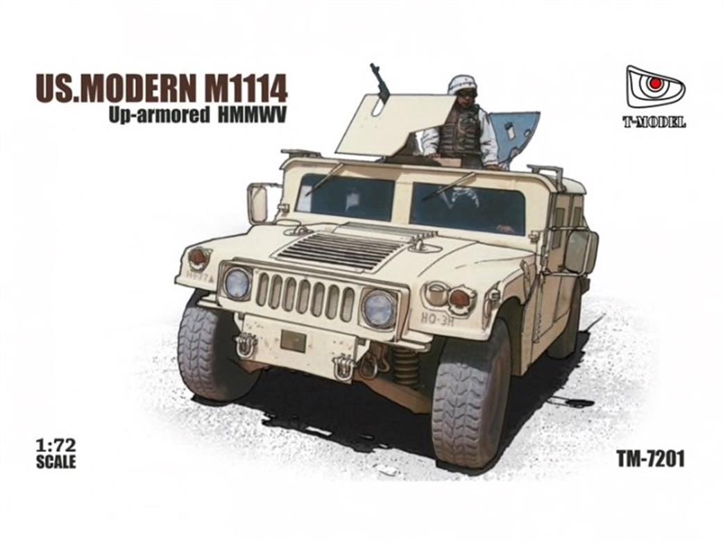 T-model  TM-7201 M1114 Up-armoured Hummer Modern US Military plastic Kit