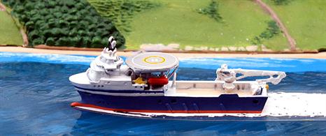 RFA Stirling Castle is a 1/1250 scale, waterline, metal model of the Multi-Role Ocean Surveillance Ship made by Albatros SM, Alk349.