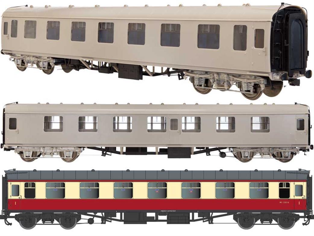 Dapol Lionheart Trains O Gauge 7P-002-152 BR M13016 Mk1 FK First Class Side Corridor Coach Crimson & Cream Livery Midland Region