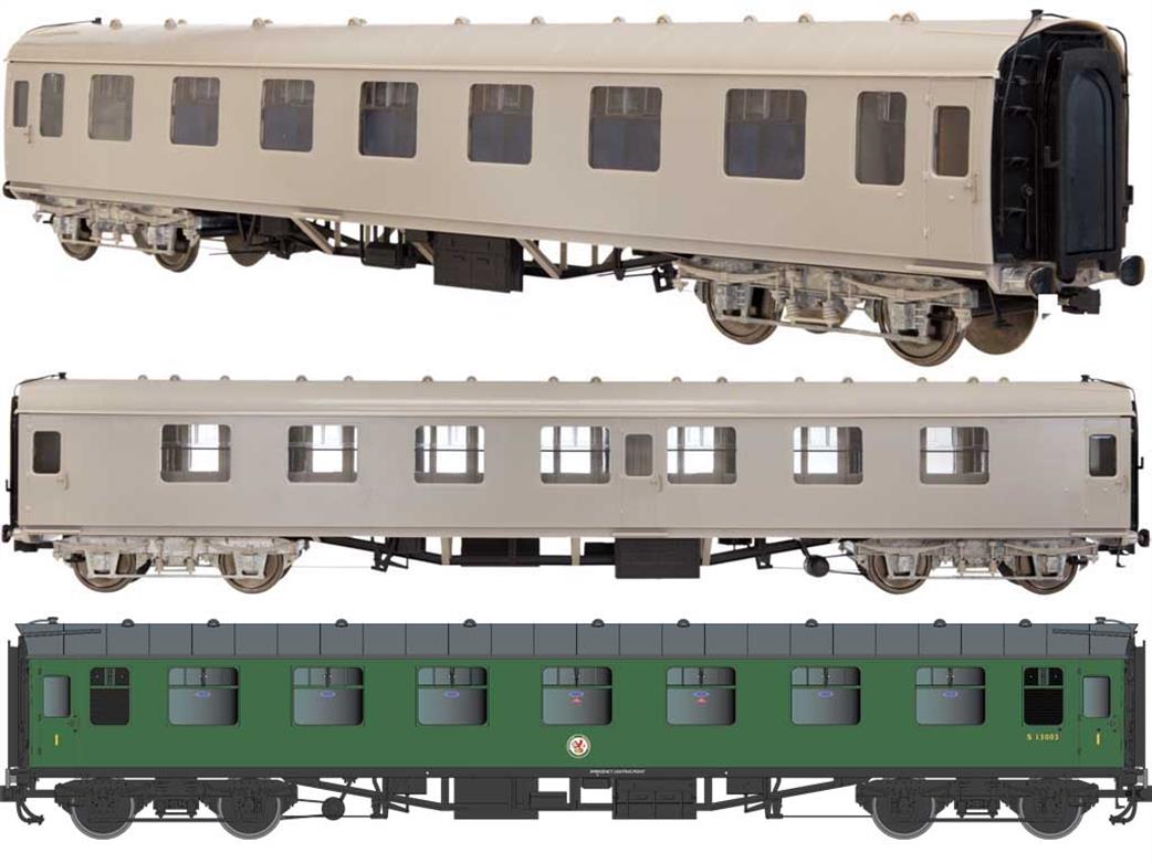 Dapol Lionheart Trains O Gauge 7P-002-450 BR S13003 Mk1 FK First Class Side Corridor Coach Southern Region Green Livery