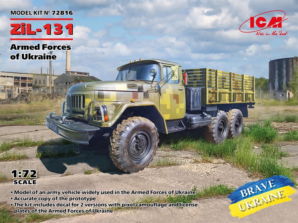 ICM 1/72 72816 ZIL-131 Truck Ukraine Army  Plastic Kit