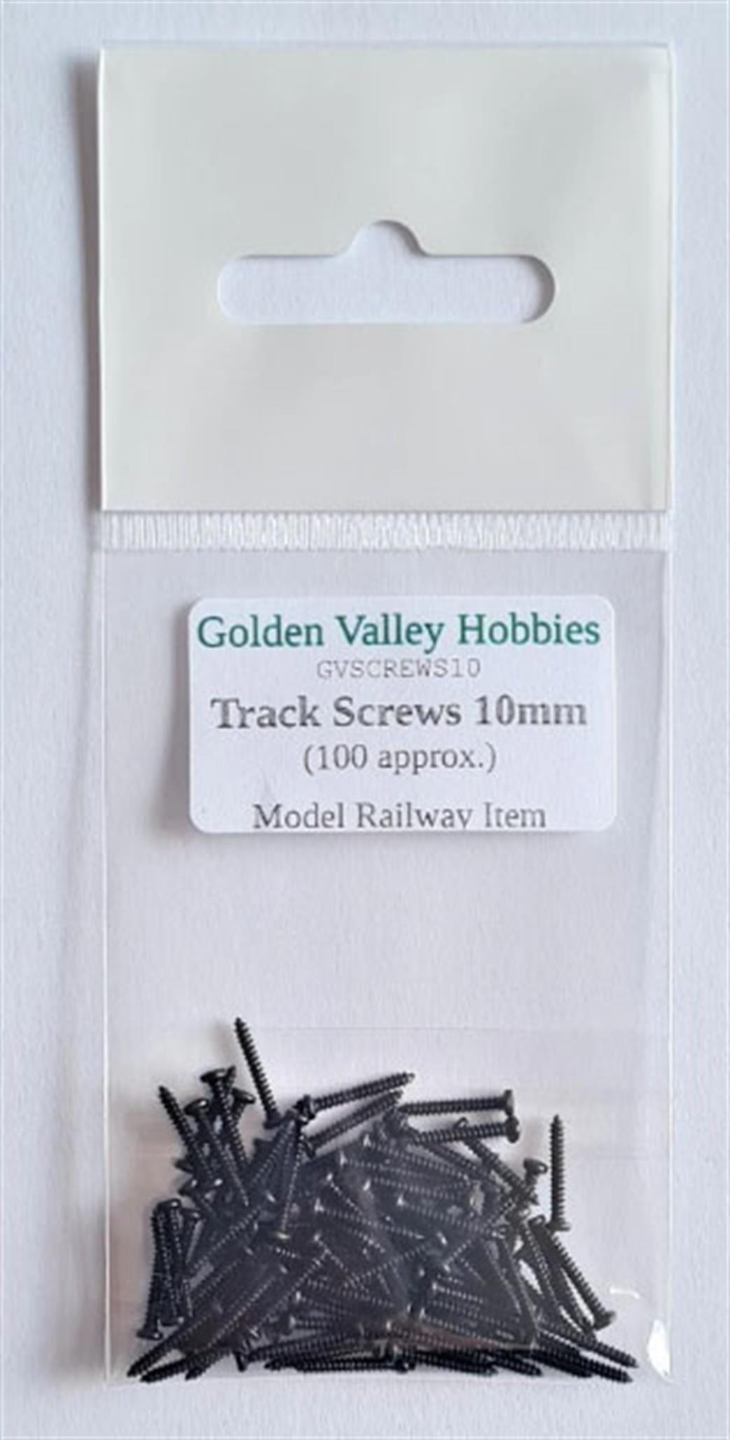 Golden Valley Hobbies OO GVSCREWS10 Track Screws OO Gauge 10mm