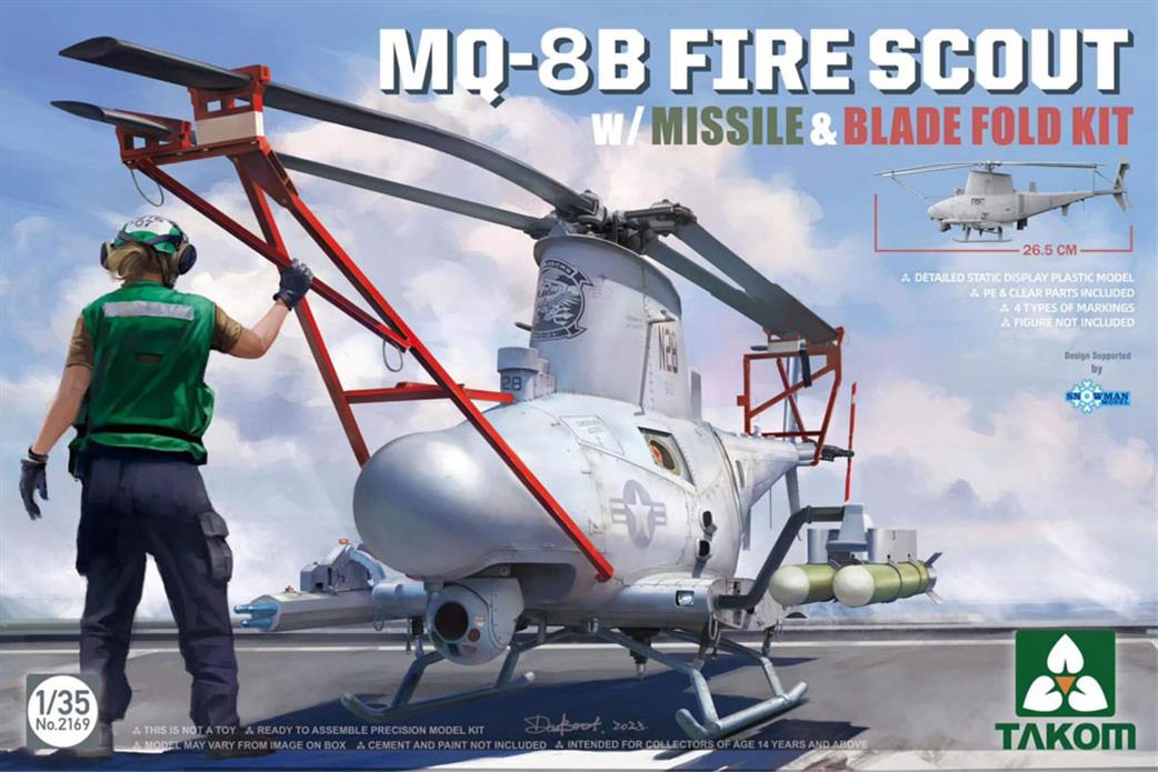 Takom 1/35 02169 MQ-8B Fire Scout RUAV With Missile And Blade Fold