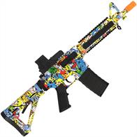 Gelsoft M4-A1 RIFLE GRAFFITIThis graffiti GelSoft M4-A1 rifle delivers everything you'd expect; there's plenty of power and a high level of accuracy.