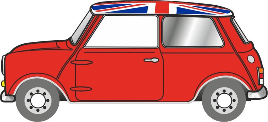Oxford Diecast 1/120 120MN001 Mini Tartan Red/Union Jack