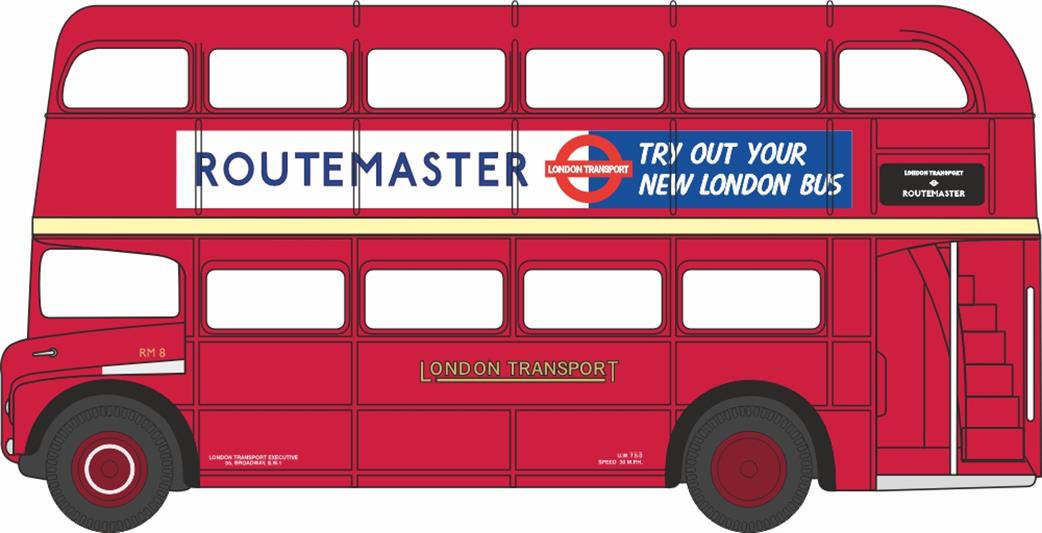 Oxford Diecast 1/120 120RM001 Routemaster London Transport Bus Model