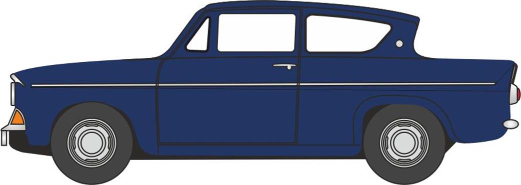 Oxford Diecast 1/76 76105011 Ford Anglia Ambassador Blue