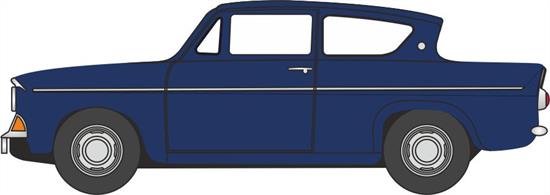 Oxford Diecast 76105011 1/76th Ford Anglia Ambassador Blue