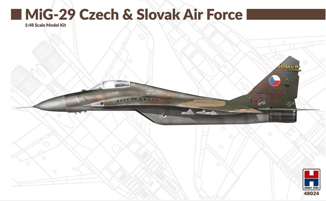 Hobby 2000 1/48 48024 Mig-29 Czech & Slovak Air Force Jet Fighter Kit