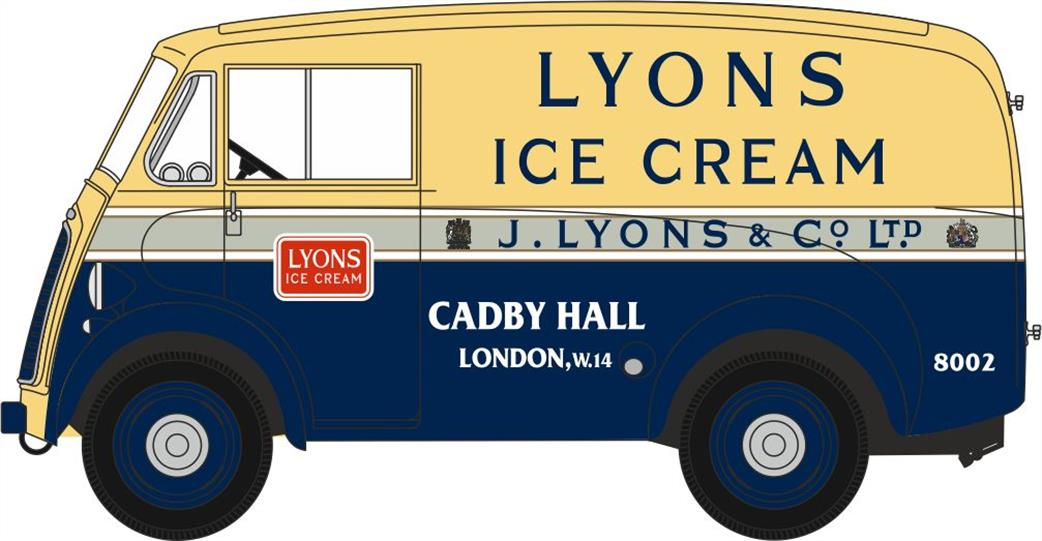 Oxford Diecast 1/76 76MJ013 Morris J Lyons Ice Cream Van