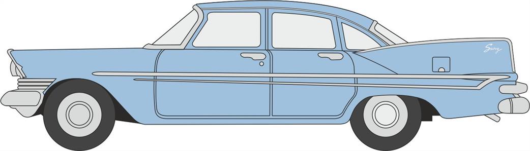 Oxford Diecast 1/87 87PS59003 1959 Plymouth Savoy Sedan Powder Blue