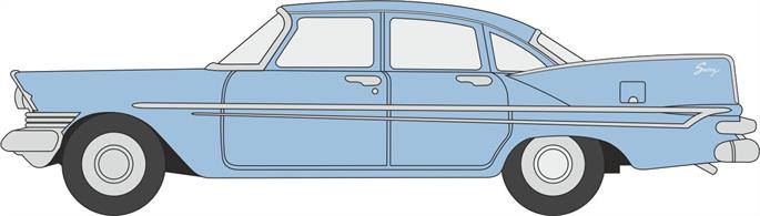 Oxford Diecast 87PS59003 1/87th 1959 Plymouth Savoy Sedan Powder Blue