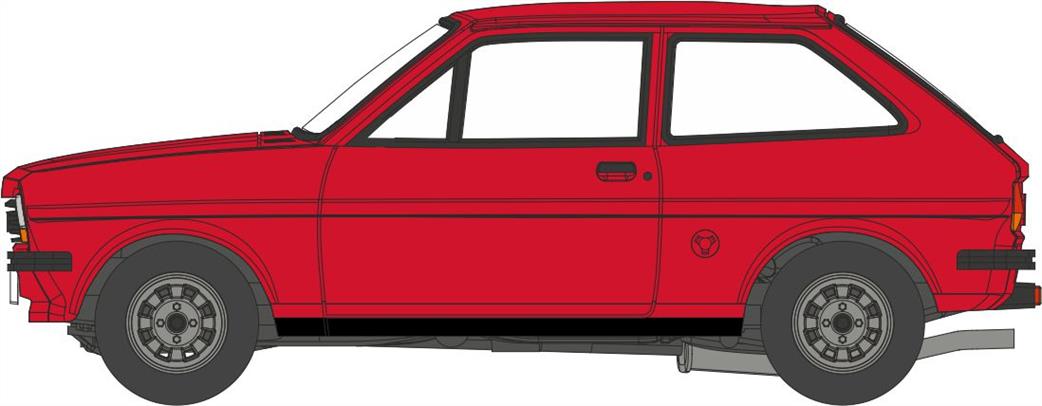 Oxford Diecast 1/148 NFF001 Ford Fiesta Mk1 Venetian Red