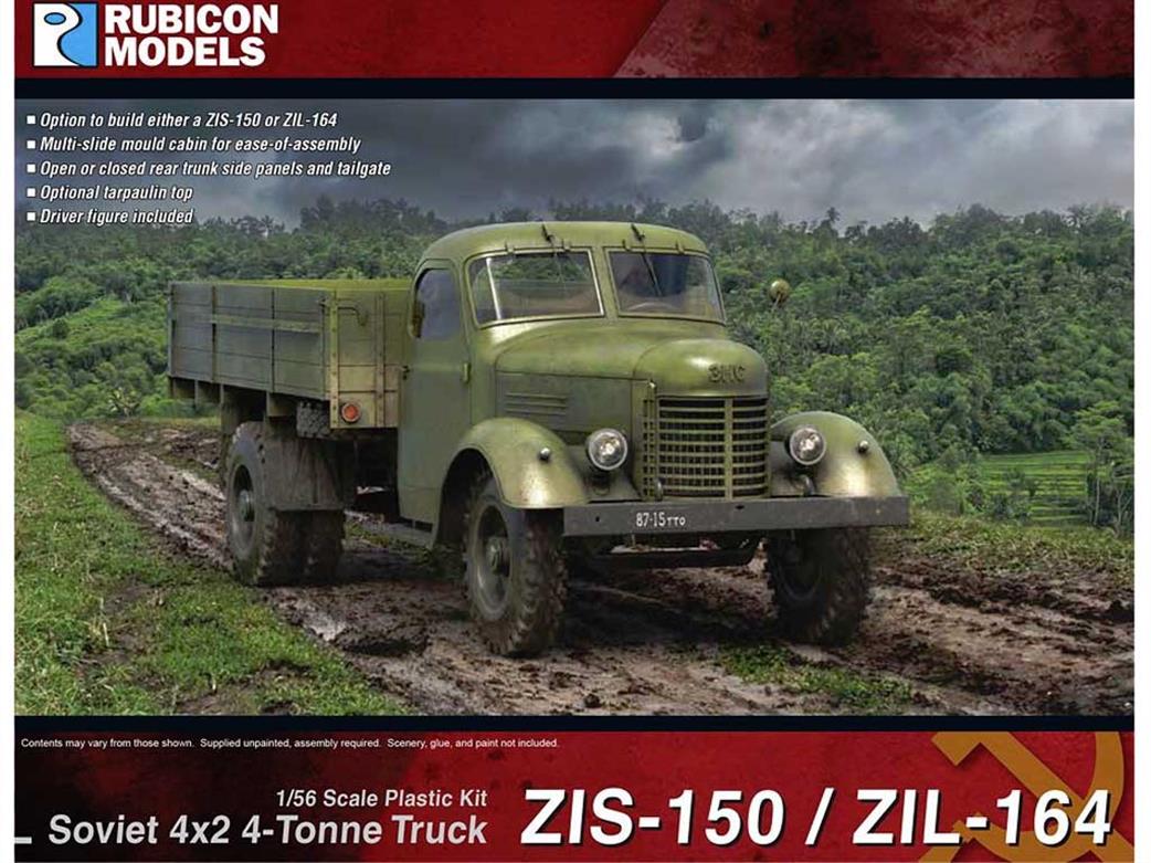 Rubicon Models 1/56 280132 Soviet ZIS-150 / ZIL-164 4-tonne Truck Plastic Model Kit