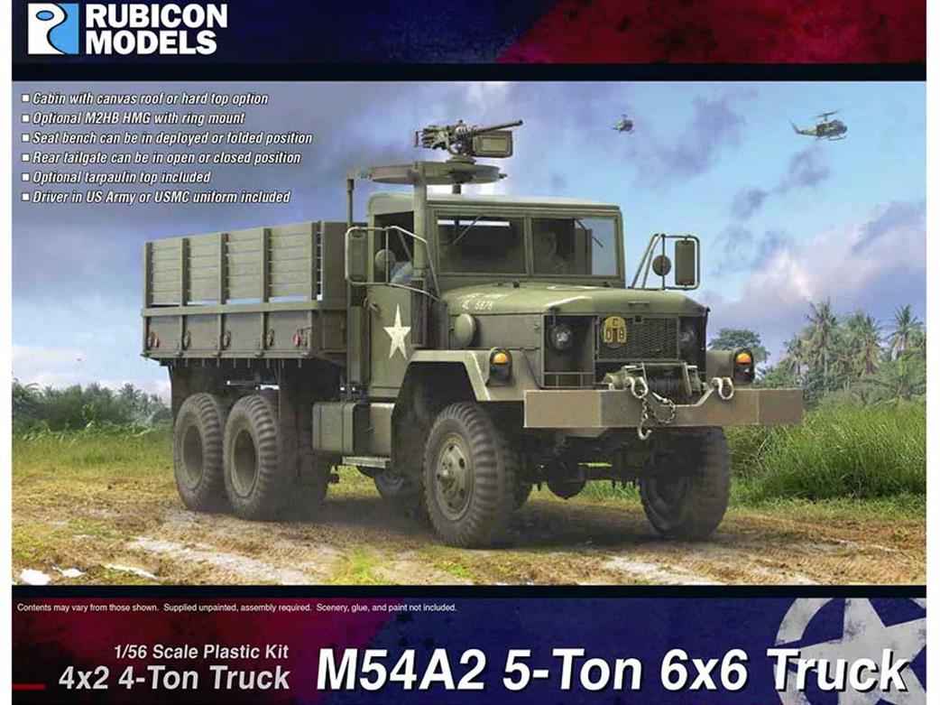 Rubicon Models 1/56 280133 US M54A2 5-Ton 6x6 Truck Plastic Model Kit