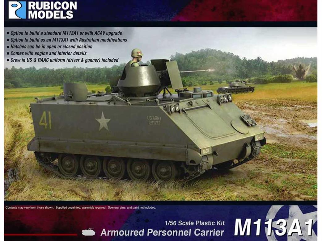Rubicon Models 1/56 280134 US M113A1 Armoured Personnel Carrier Plastic Model Kit