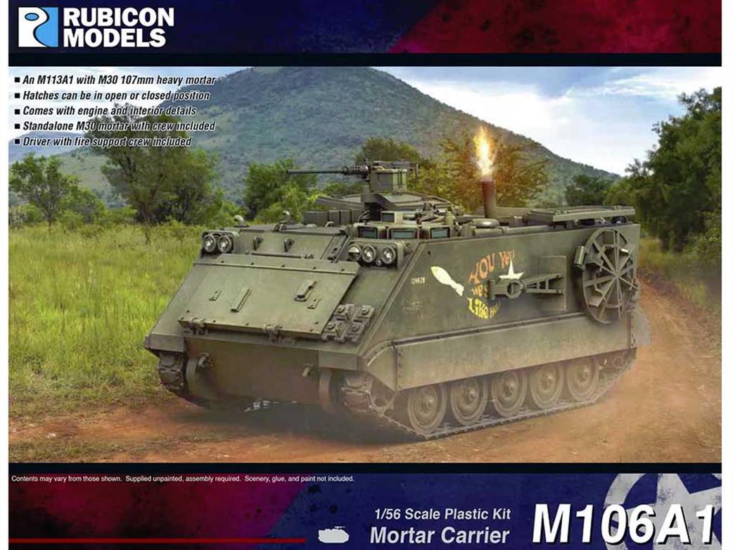 Rubicon Models 1/56 280135 M106A1 Mortar Carrier Plastic Model Kit