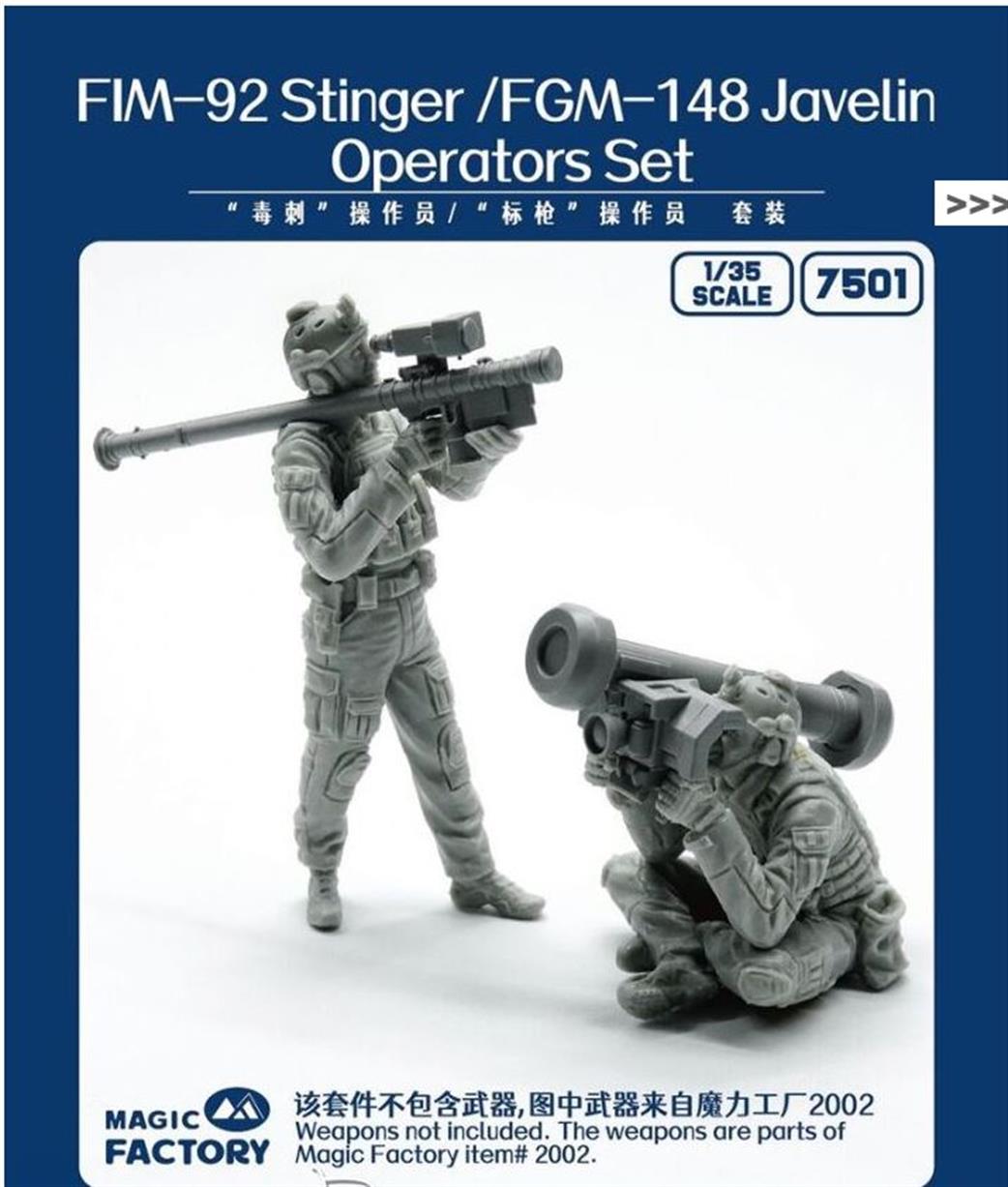 Magic Factory 1/35 7501 Stinger & Javelin Operators Set Resin Kit
