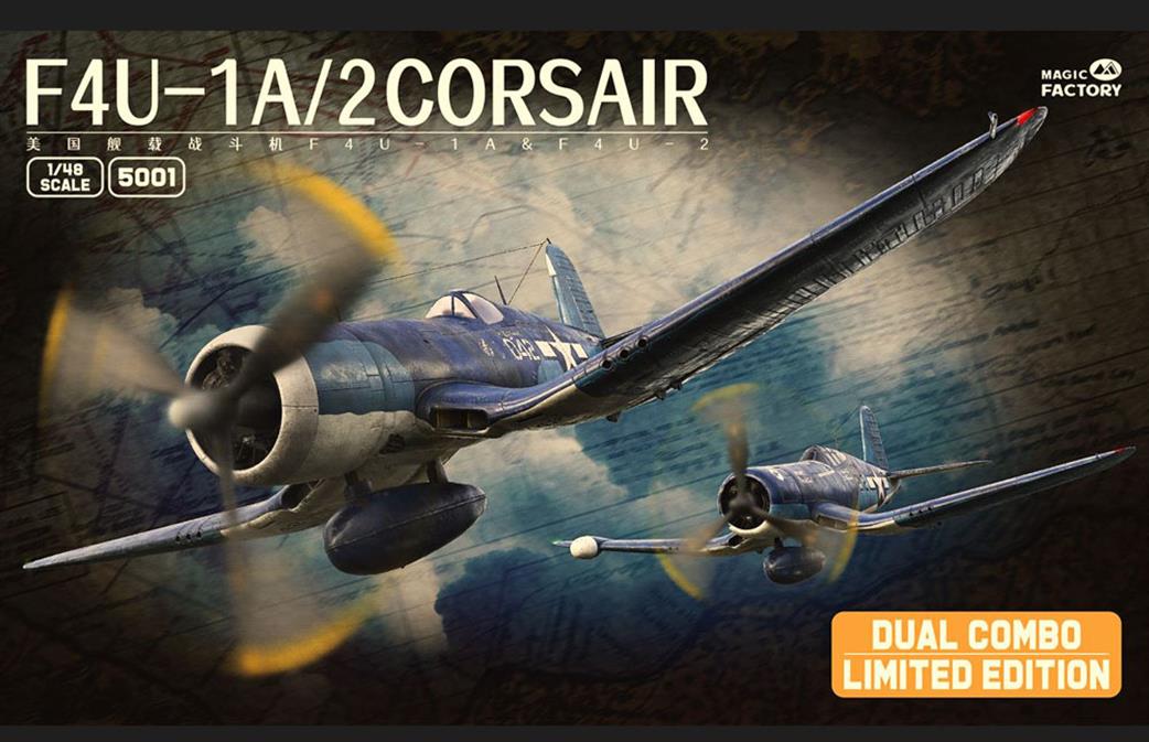 Magic Factory 1/48 5001 F4U-1a/2 Corsair Dual Combo Limited Edition Plastic Kit