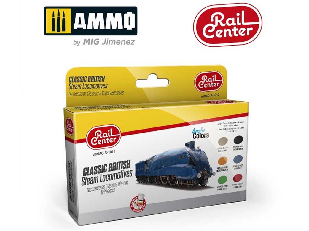 Ammo of Mig Jimenez  AMMO.R-1012 Rail Centre Classic British Steam Locomotives Paint Set