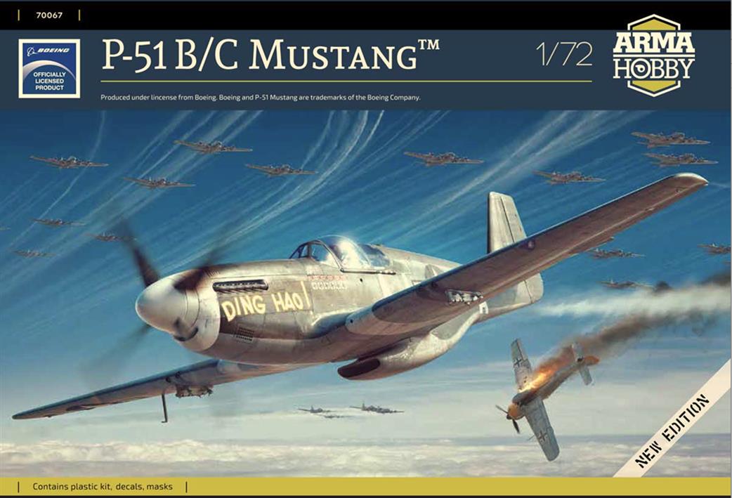 Arma Hobby 1/72 70067 USAF P-51B/c Mustang Fighter Kit