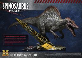 Impressive 1/35 Scale" The kit includes a diorama base that draws inspiration from the movie's climactic scene. When you compare the size of the sunken crane to that of the Spinosaurus, you'll gain a profound appreciation for the sheer magnitude of this carnivorous dinosaur