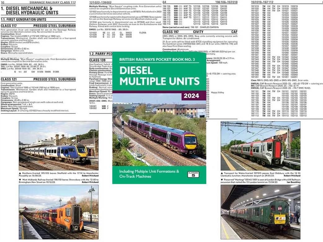 Platform 5 BRPB3 24 British Railways Diesel Multiple Units and On-Track Machines 2024 Pocket Book