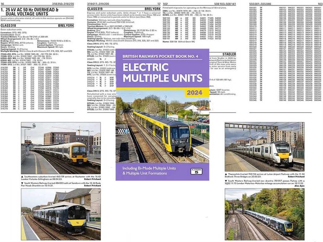 Platform 5 BRPB4 24 British Railways Electric Multiple Units 2024 Pocket Book