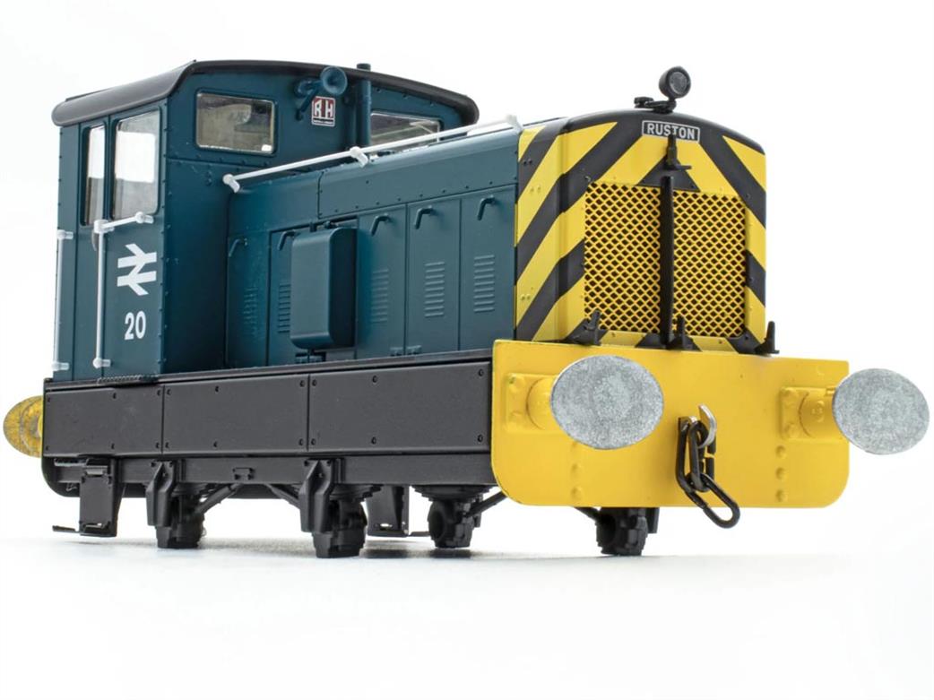 Accurascale O Gauge ACC2852 BR No.20 Ruston 88DS 4wd shunter 408493 BR Rail Blue Wasp Stripes