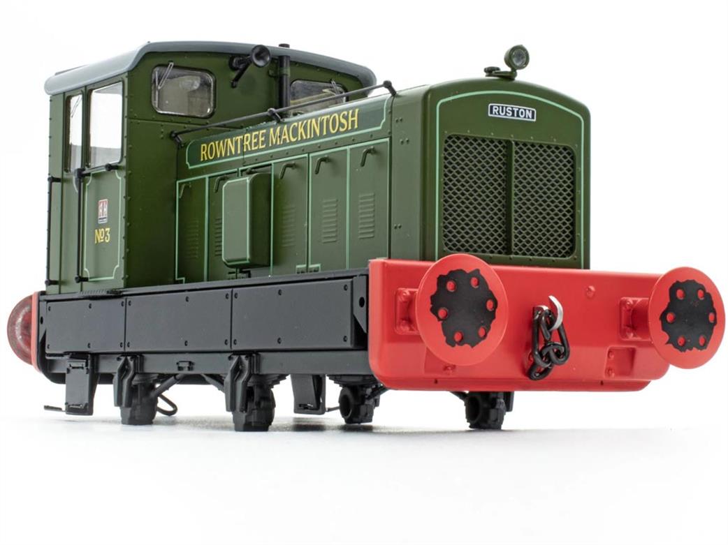 Accurascale O Gauge ACC2857 Rowntree Macintosh No.3 Ruston 88DS 4wd shunter 4419343 Lined Green