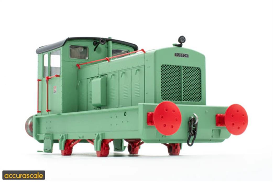 Accurascale O Gauge ACC2855 Bowaters Northfleet Ruston 88DS 4wd shunter 412427 Pale Green