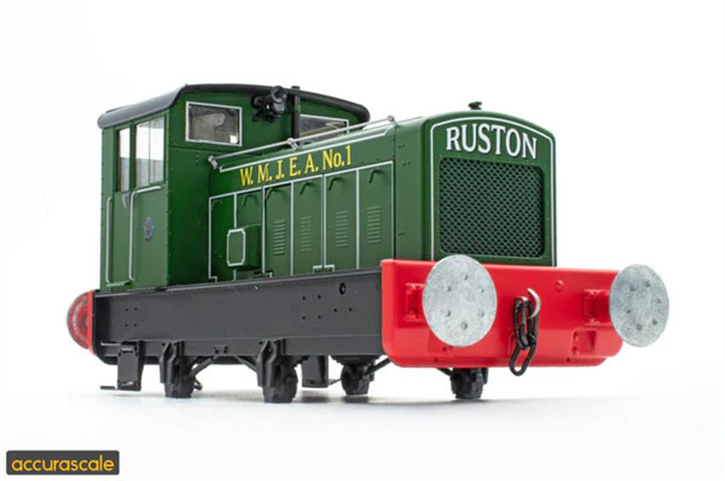 Accurascale O Gauge ACC2867 Rowntree Macintosh No.3 Ruston 88DS 4wd shunter 4419343 Lined Green DCC Sound