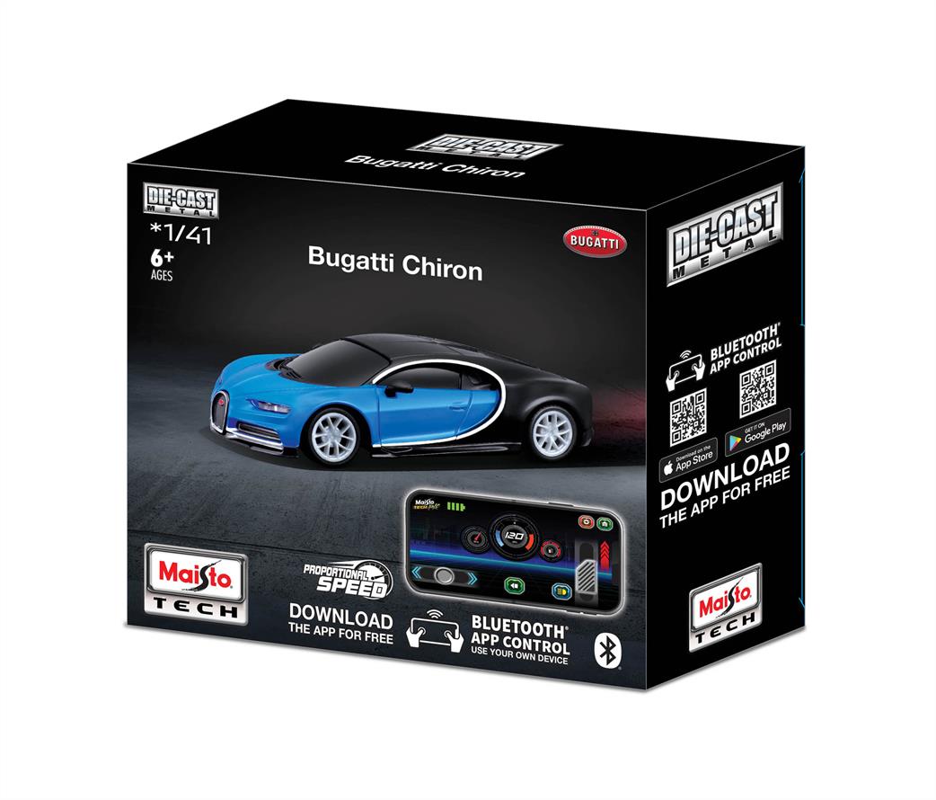 Maisto 1/41 M82650-02 Bugatti Chrion 2024 RC w/iPhone App Bluetooth Control